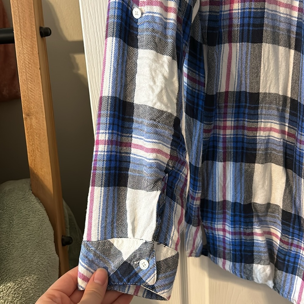 Thread And Supply Size Large Flannel Button Down - image 7